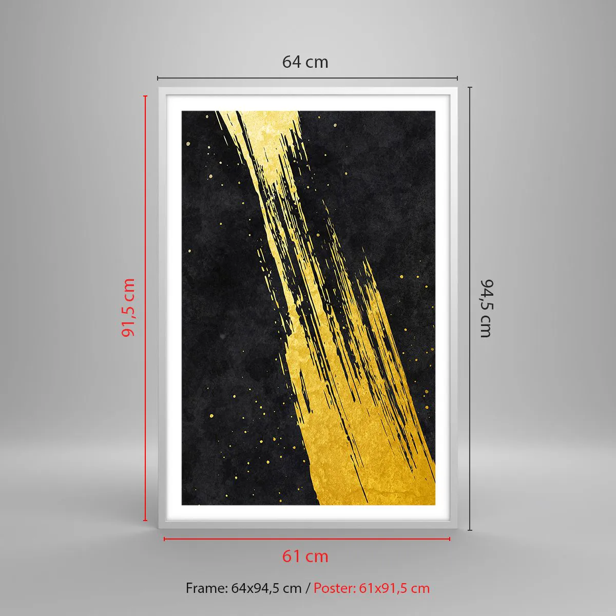 Plakát v bílém rámu - Skok do hyperprostoru - 61x91 cm