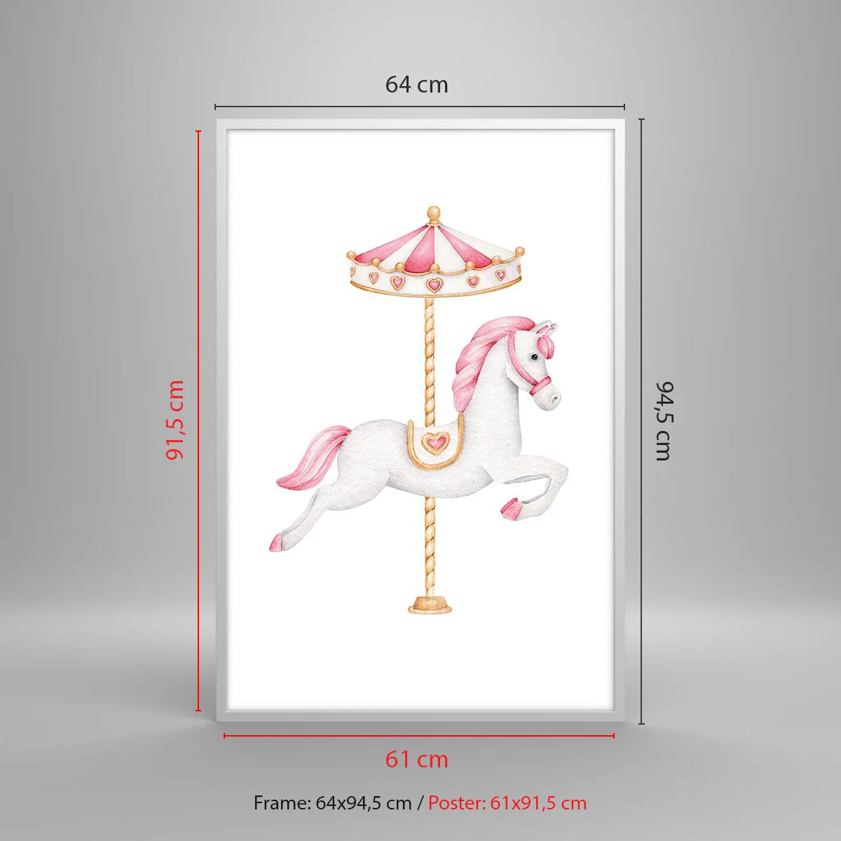 Poster in white frmae - Off the Hoofs - 61x91 cm