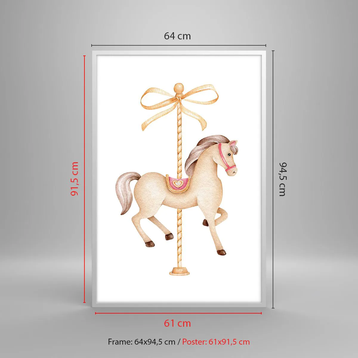 Poszter fekete keretben - Kecses vágtával - 61x91 cm