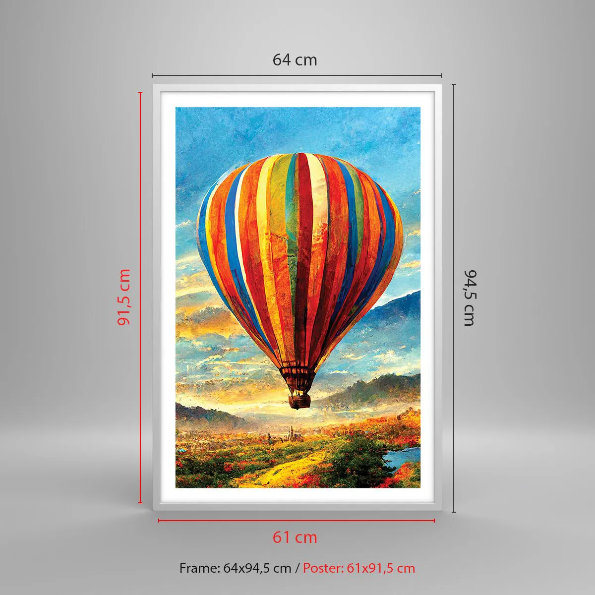 Affiche dans un cadre blanc - Poster - Dans le silence on voit mieux - 61x91 cm