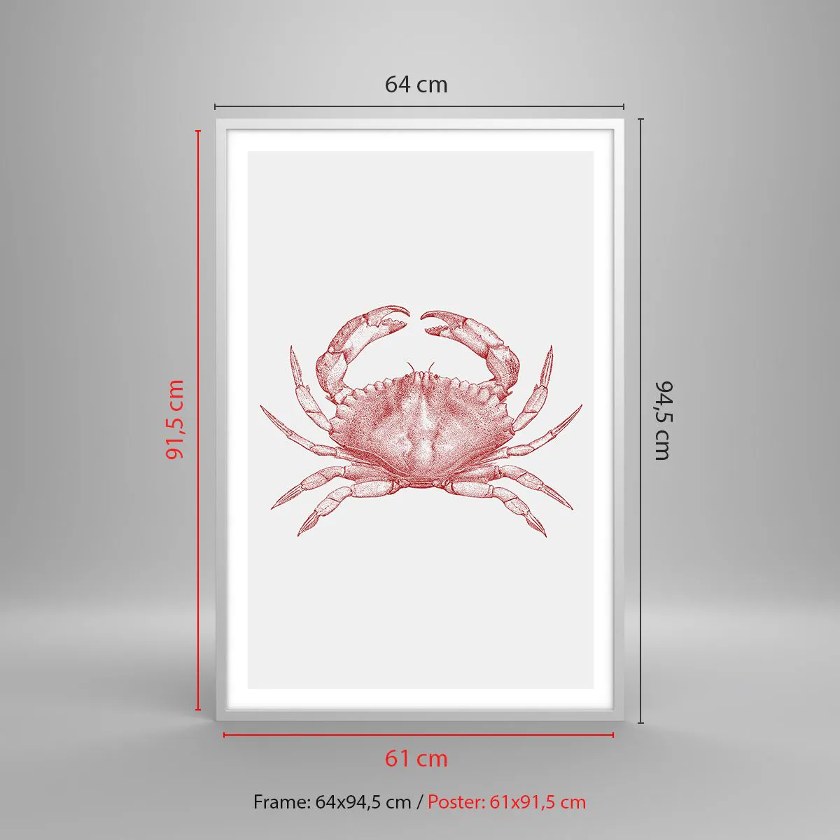 Affiche dans un cadre blanc - Poster - Le crabe des crabes - 61x91 cm