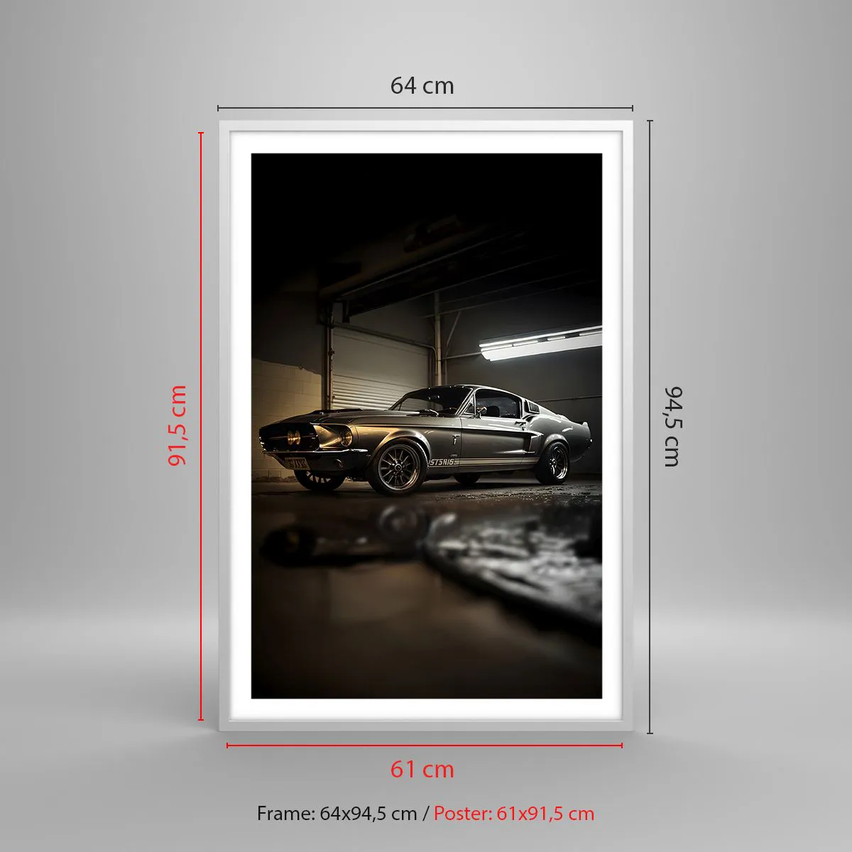 Affiche dans un cadre blanc - Poster - Retour dans le passé - 61x91 cm