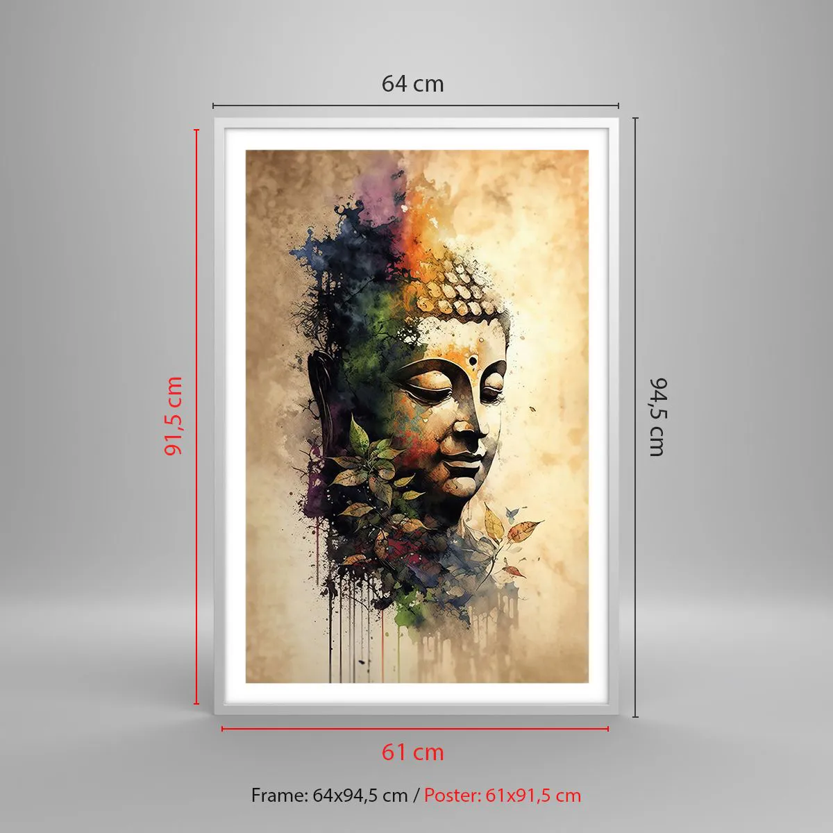 Plakat w białej ramie - Namaste! - 61x91 cm