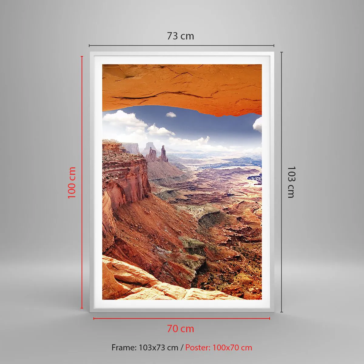 Poster in white frmae - Sculpted by Nature - 70x100 cm