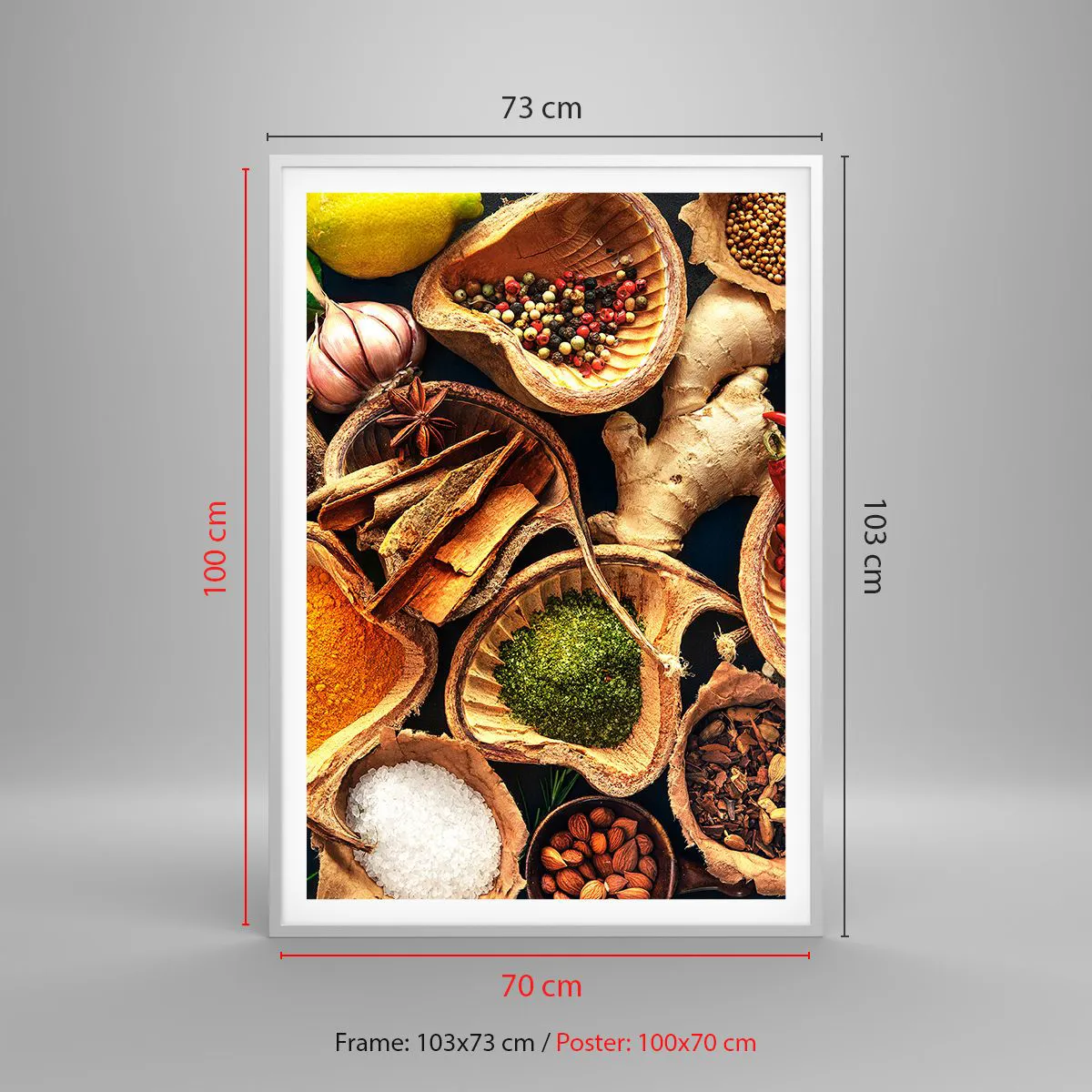 Poster in einem weißen Rahmen - Nimm was du willst - 70x100 cm