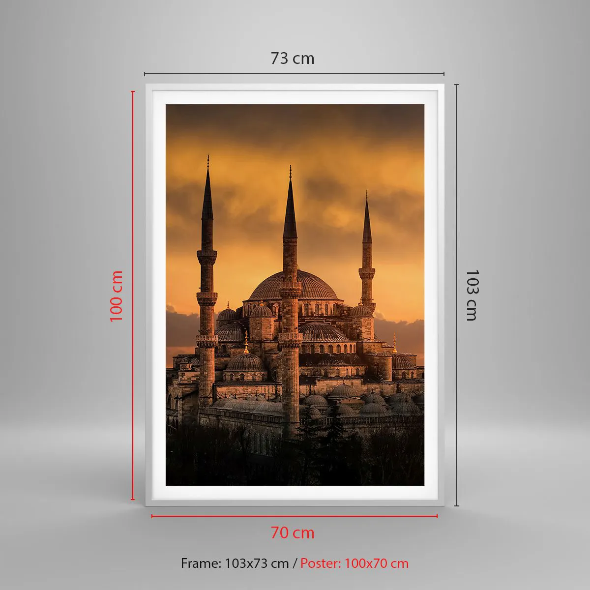 Plagát v bielom ráme - Boh je veľký - 70x100 cm