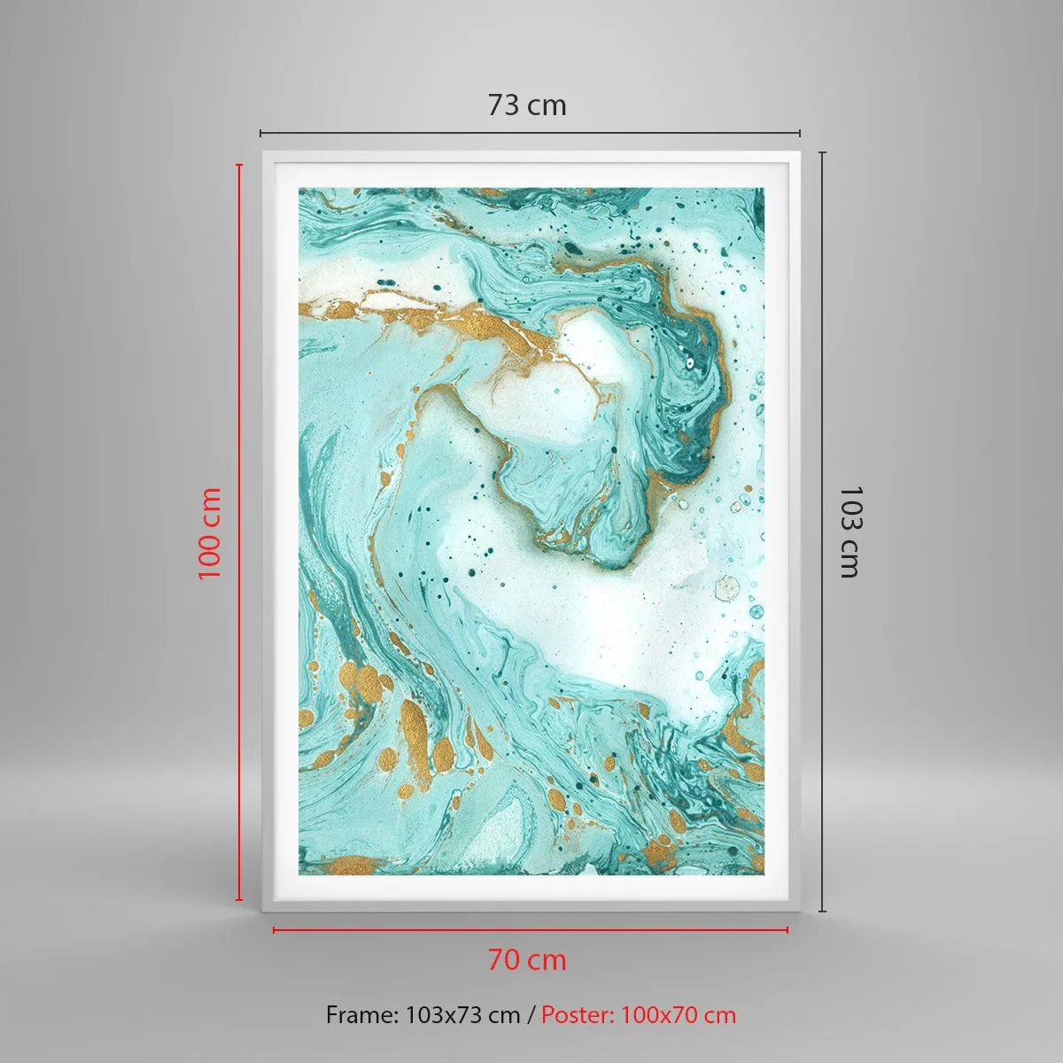 Poster in white frmae - Under the Great Wave of the Edo Period - 70x100 cm