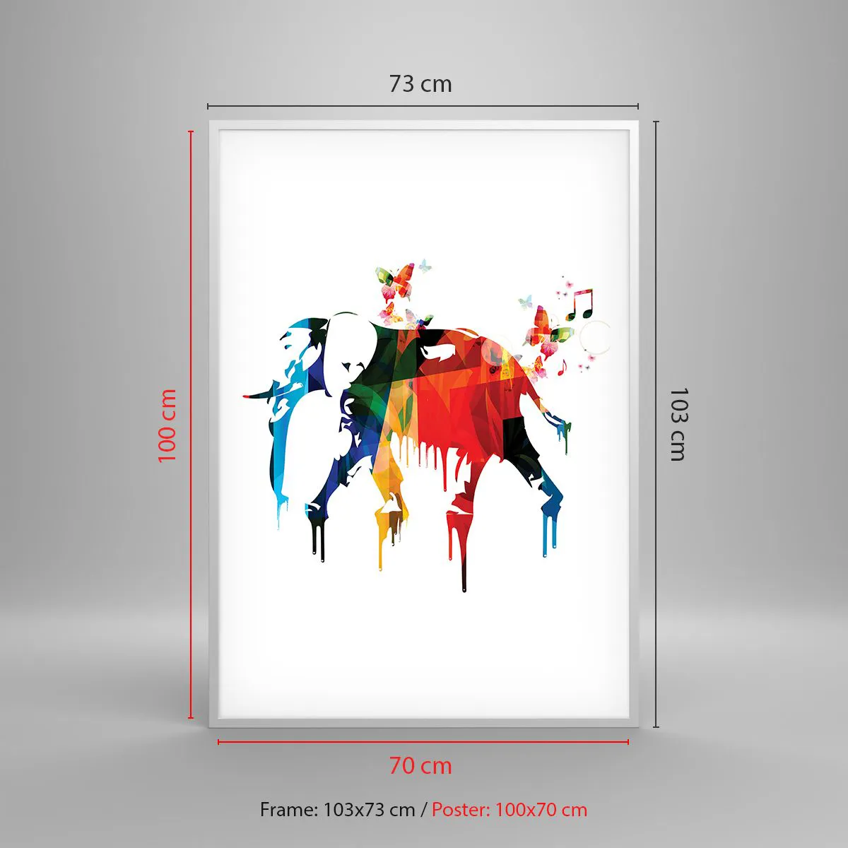 Affiche dans un cadre blanc - Poster - Tout le monde peut danser - 70x100 cm