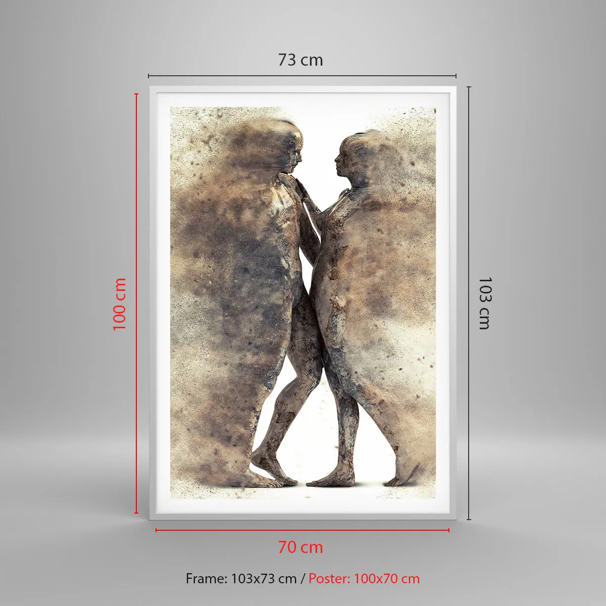 Plakat w białej ramie - Z prochu powstali, by kochać - 70x100 cm