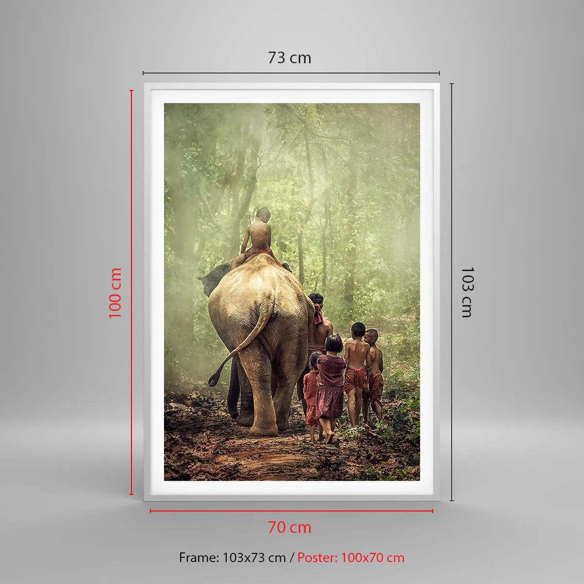 Plagát v bielom ráme - Nová Kniha džunglí - 70x100 cm