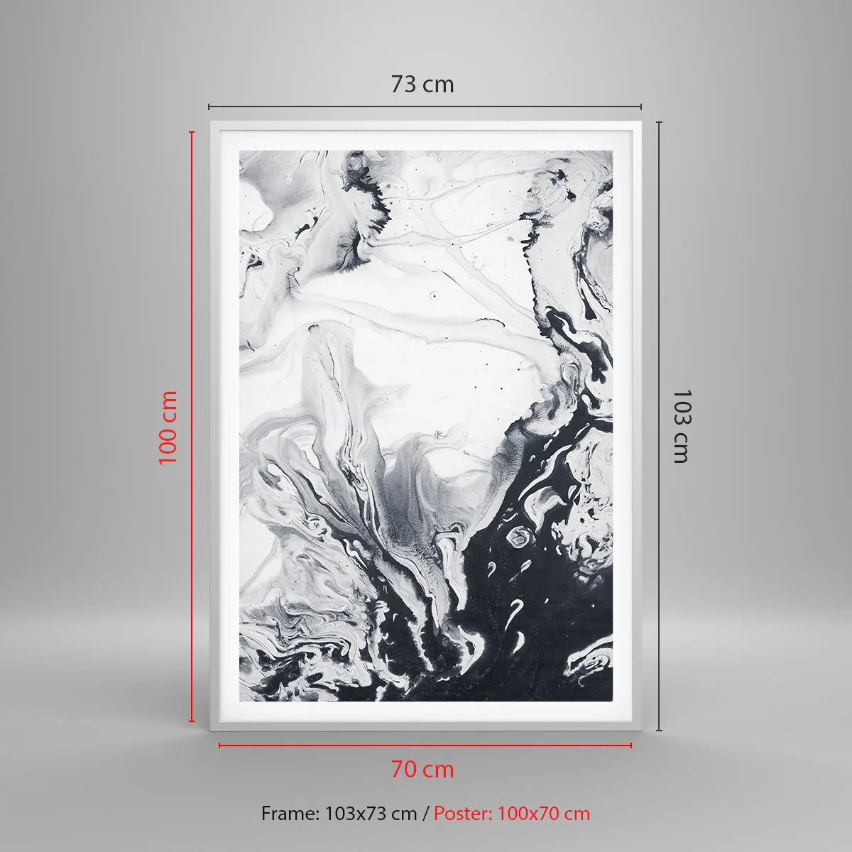 Affiche dans un cadre blanc - Poster - Au centre de la Terre - 70x100 cm