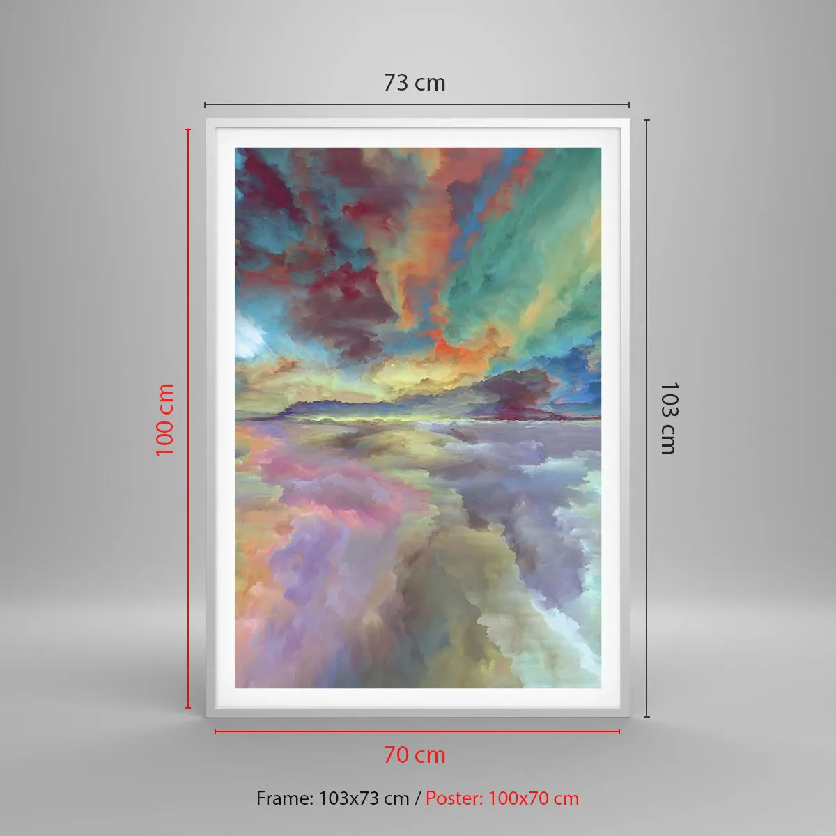 Affiche dans un cadre blanc - Poster - Deux paradis - 70x100 cm