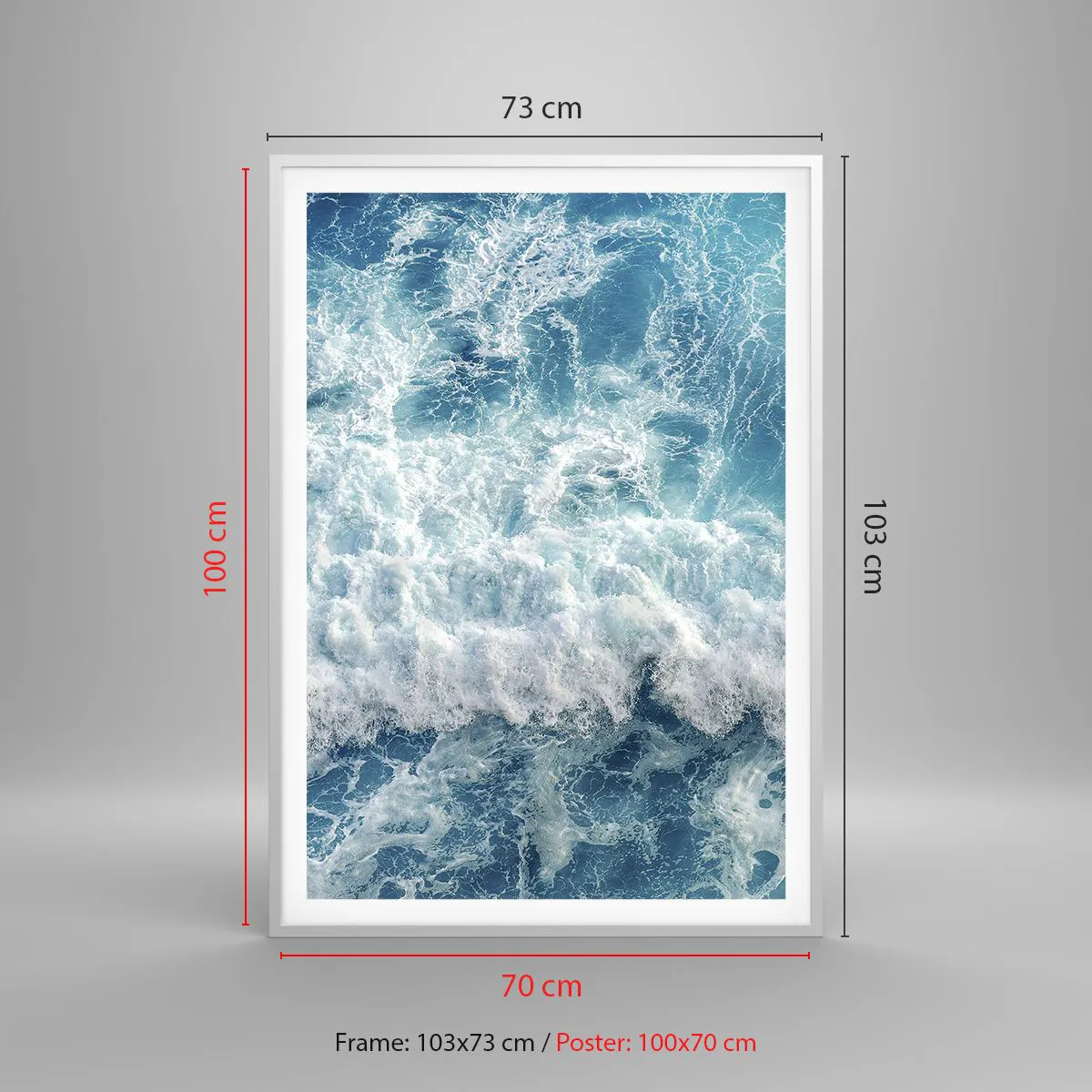 Affiche dans un cadre blanc - Poster - Joyeusement et en sautant - 70x100 cm