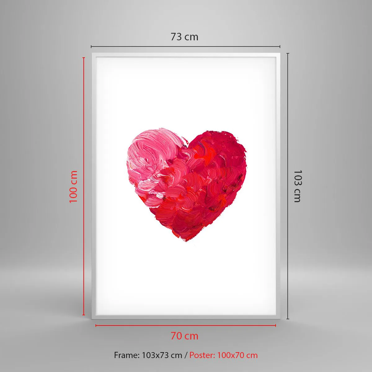 Plakat i hvid ramme - All you need is love - 70x100 cm