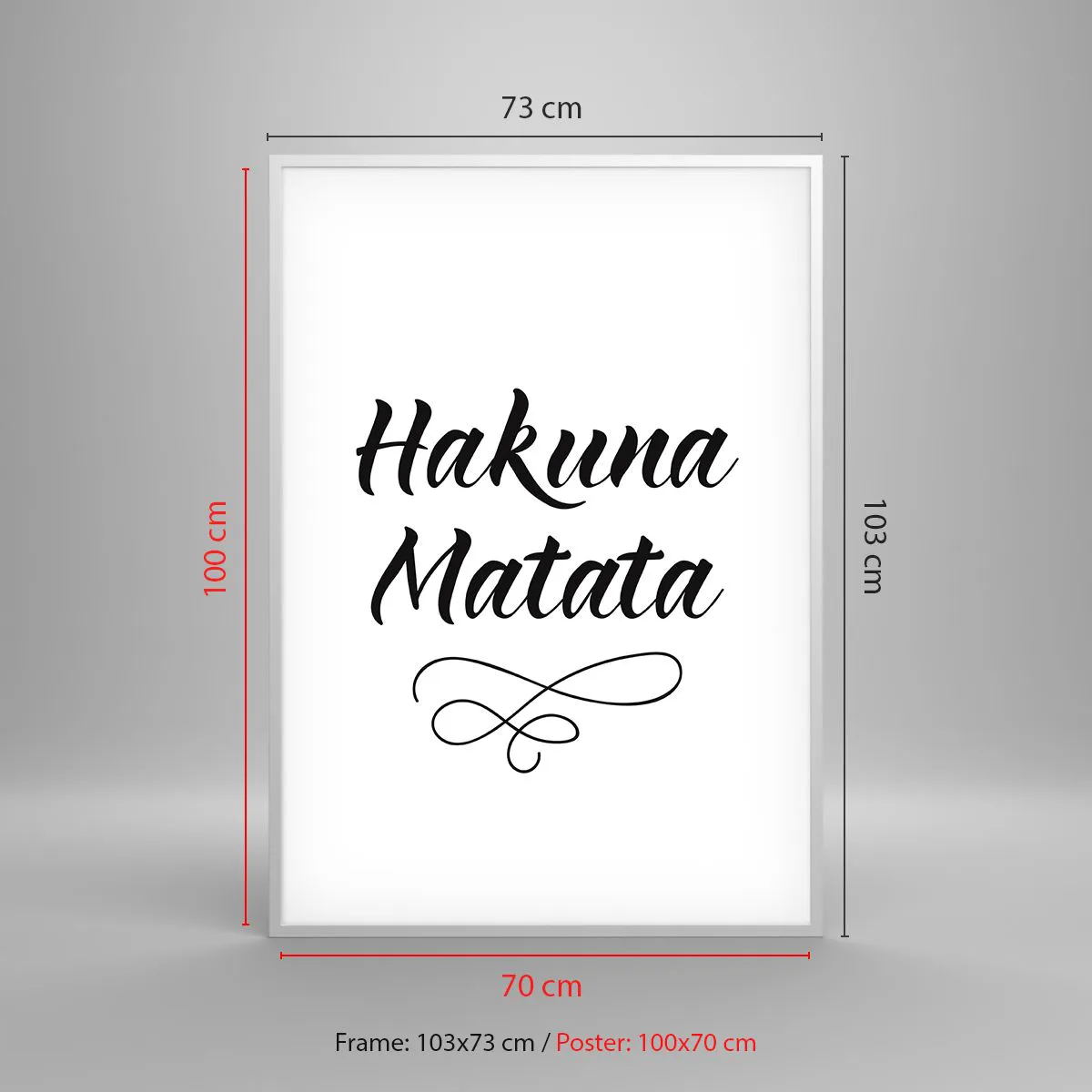 Plakát v bílém rámu - Nejlepší rada - 70x100 cm