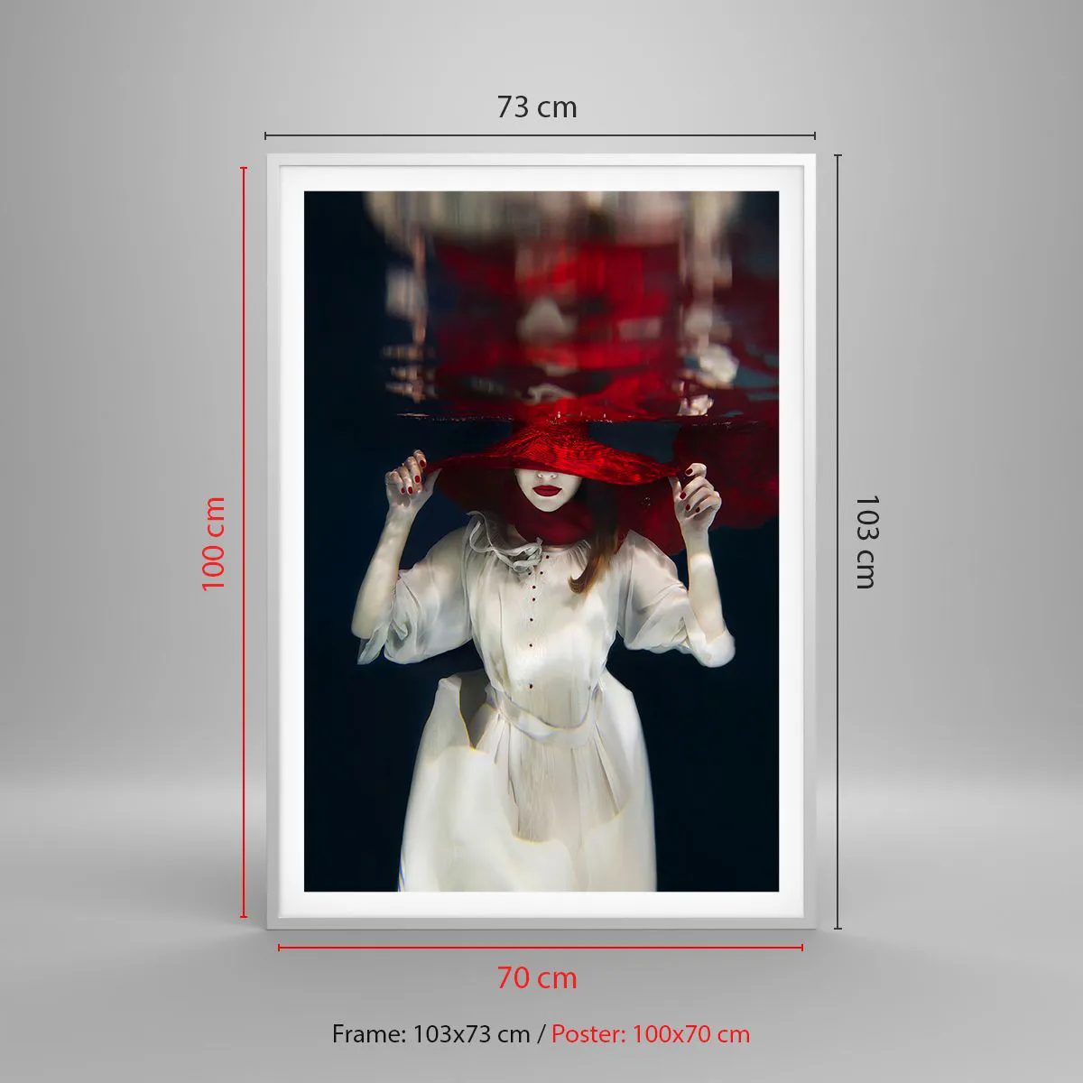 Plakát v bílém rámu - Divoženka - 70x100 cm