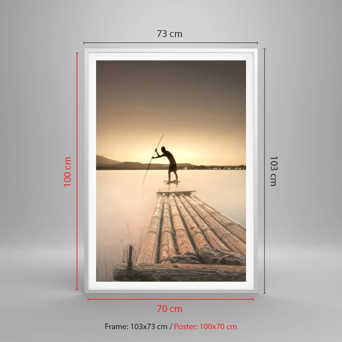 Affisch i vit ram - Före avkoppling - 70x100 cm