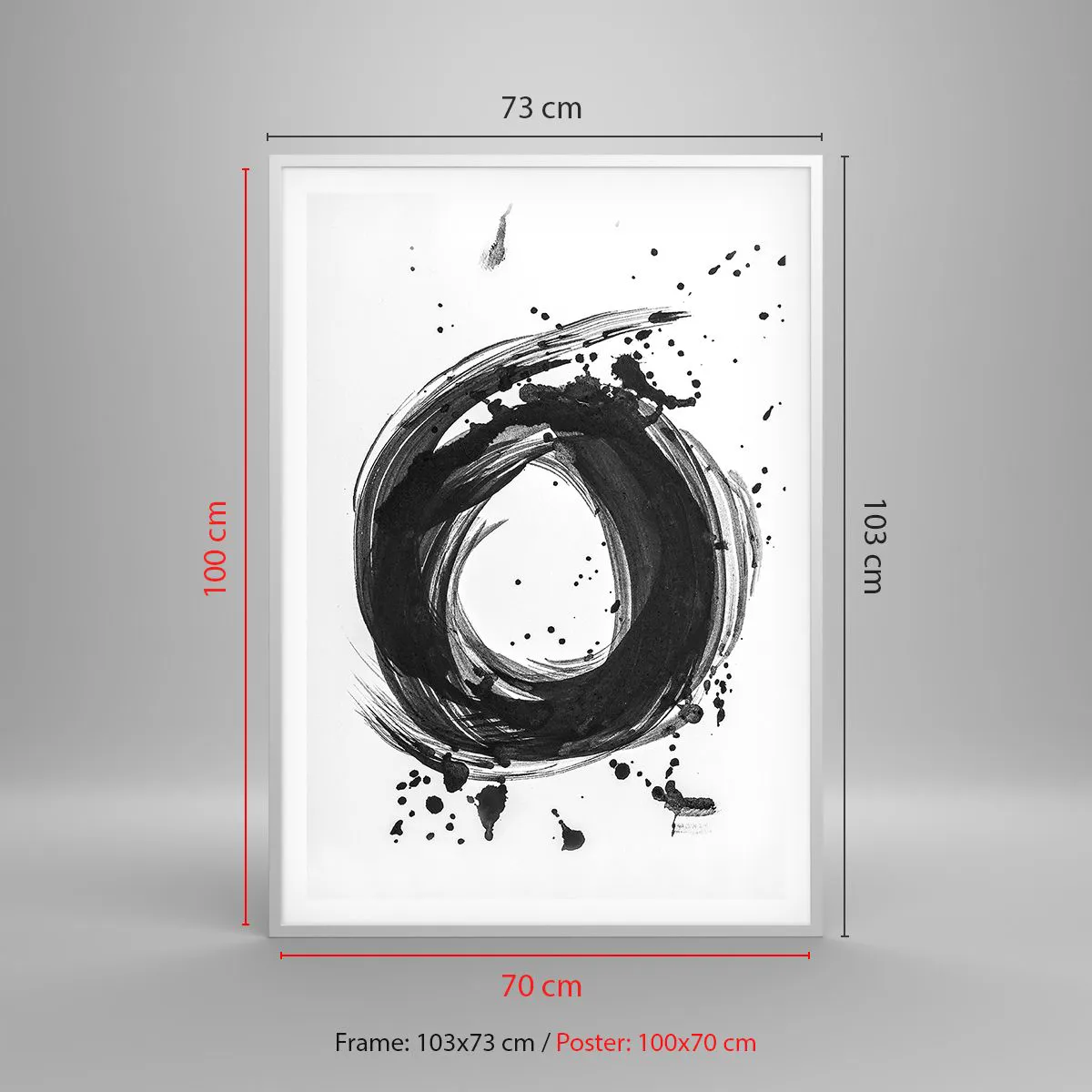 Plakat i hvid ramme - Skabelsens hvirvelstrøm - 70x100 cm
