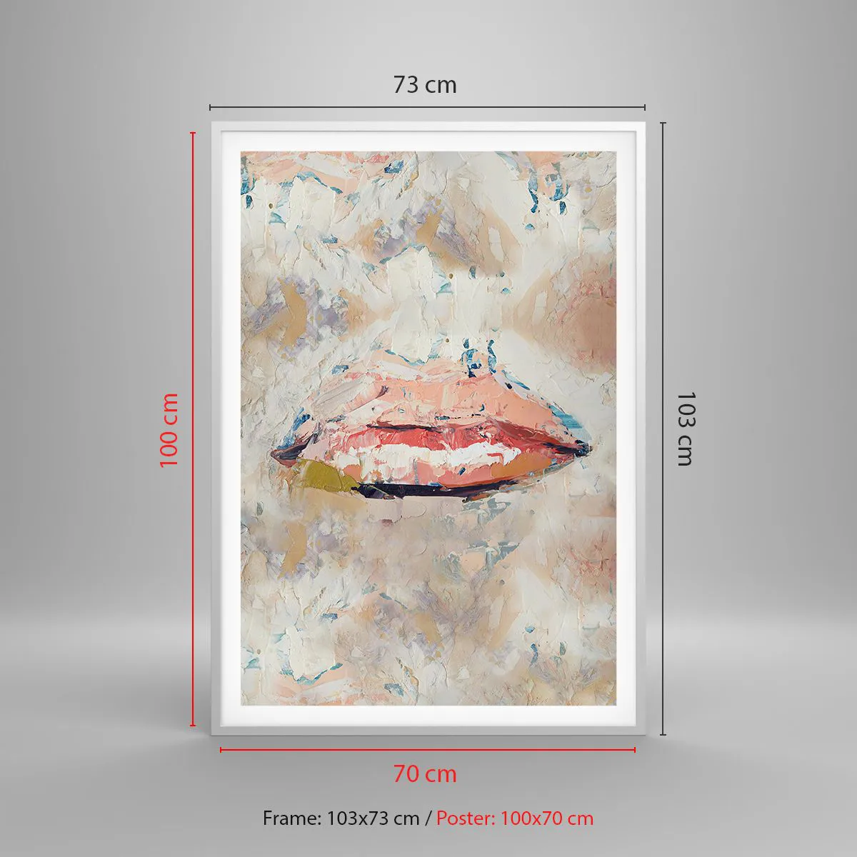 Affiche dans un cadre blanc - Poster - Éveil la pensée - 70x100 cm