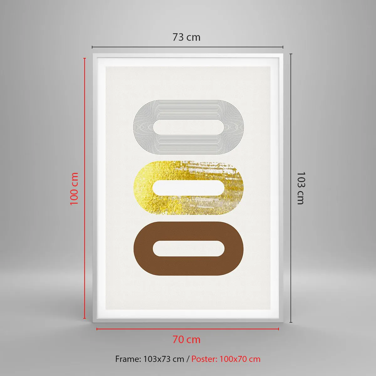 Plakat w białej ramie - Ooo! - 70x100 cm