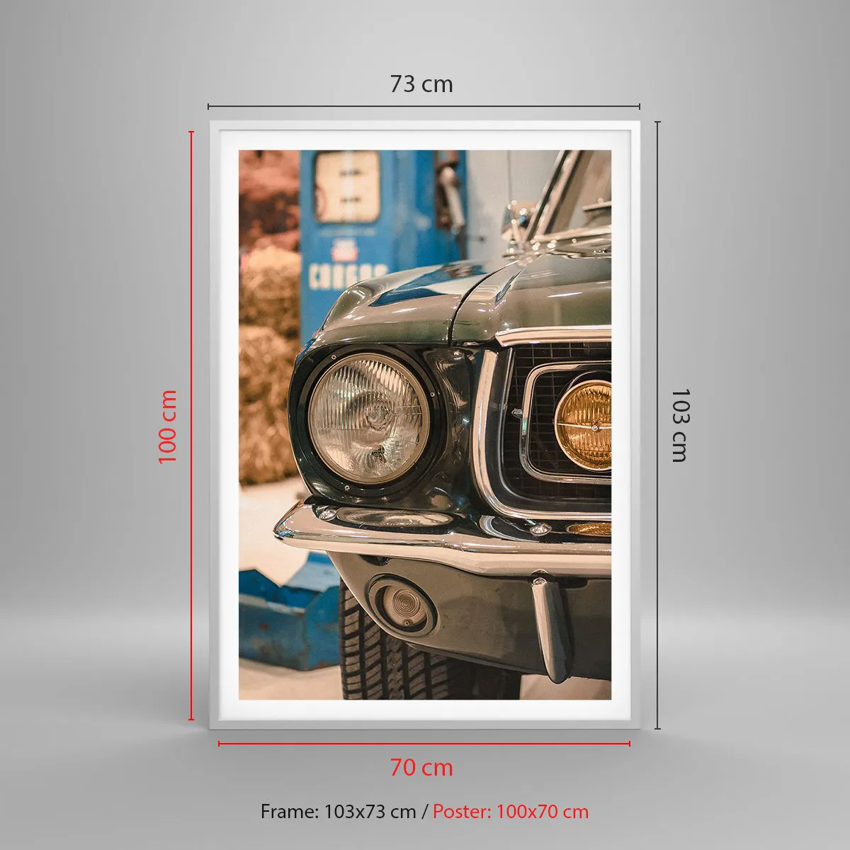 Poster in einem weißen Rahmen - Treffen mit einer Legende - 70x100 cm