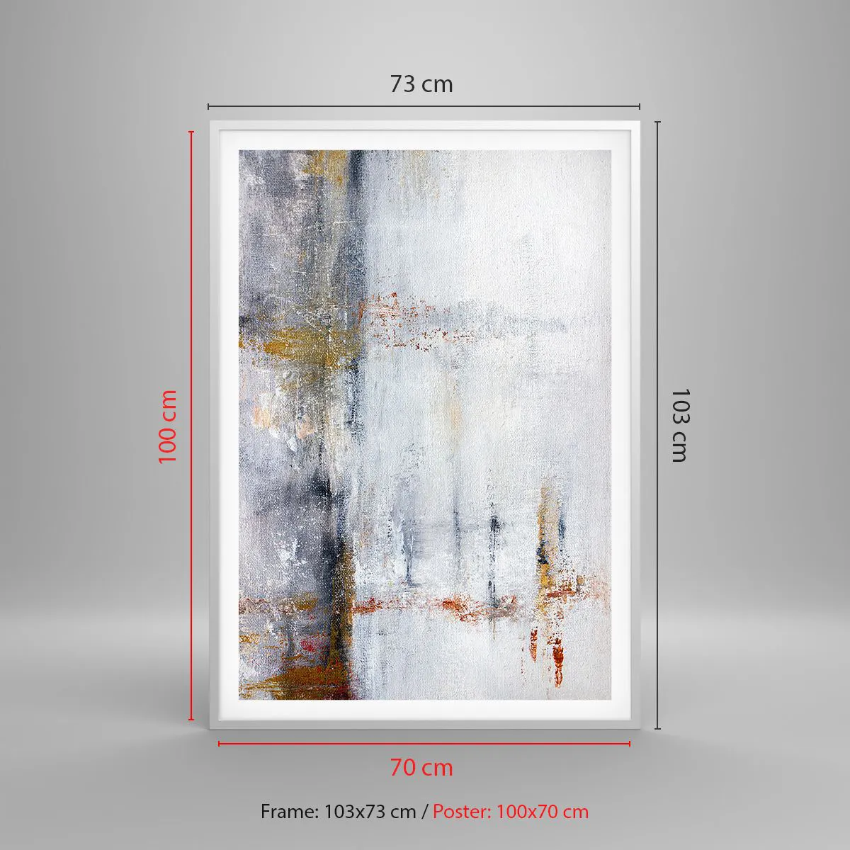 Poster in einem weißen Rahmen - Hinter dem Luftvorhang - 70x100 cm