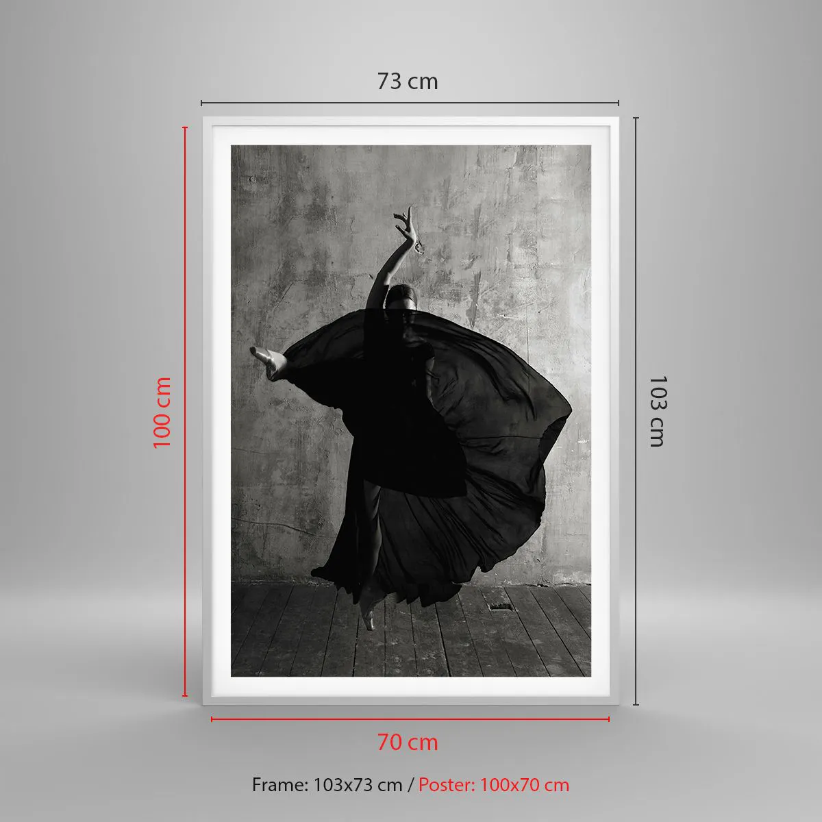 Poster in white frmae - Full of Passion - 70x100 cm