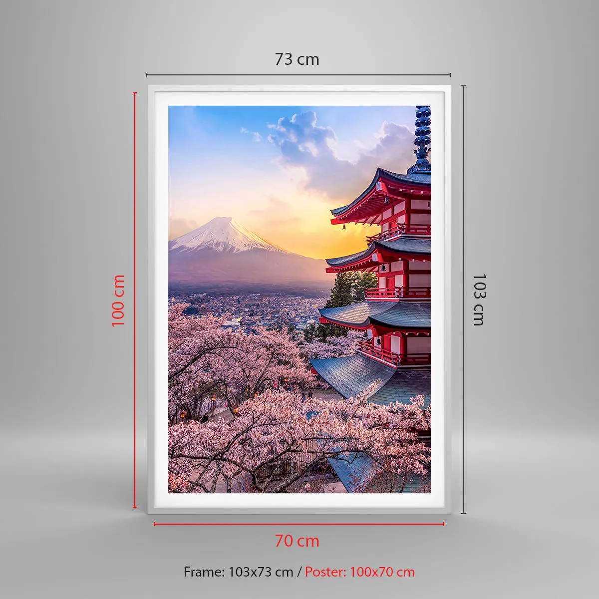 Poster in einem weißen Rahmen - Die Essenz des japanischen Geistes - 70x100 cm