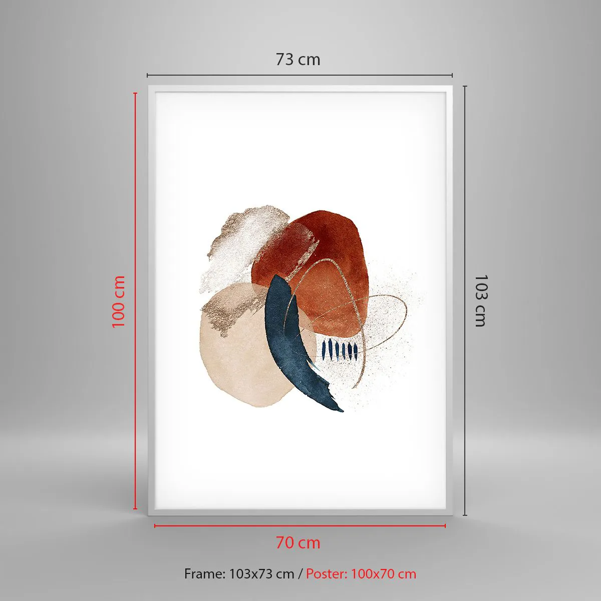 Poszter fekete keretben - Ovális kompozíció - 70x100 cm