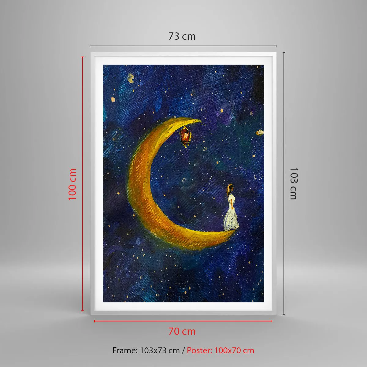 Affiche dans un cadre blanc - Poster - Appel du monde - 70x100 cm