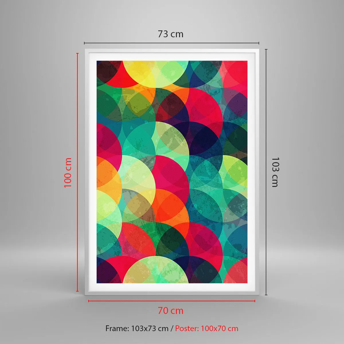 Poster in white frmae - Into the Rainbow - 70x100 cm