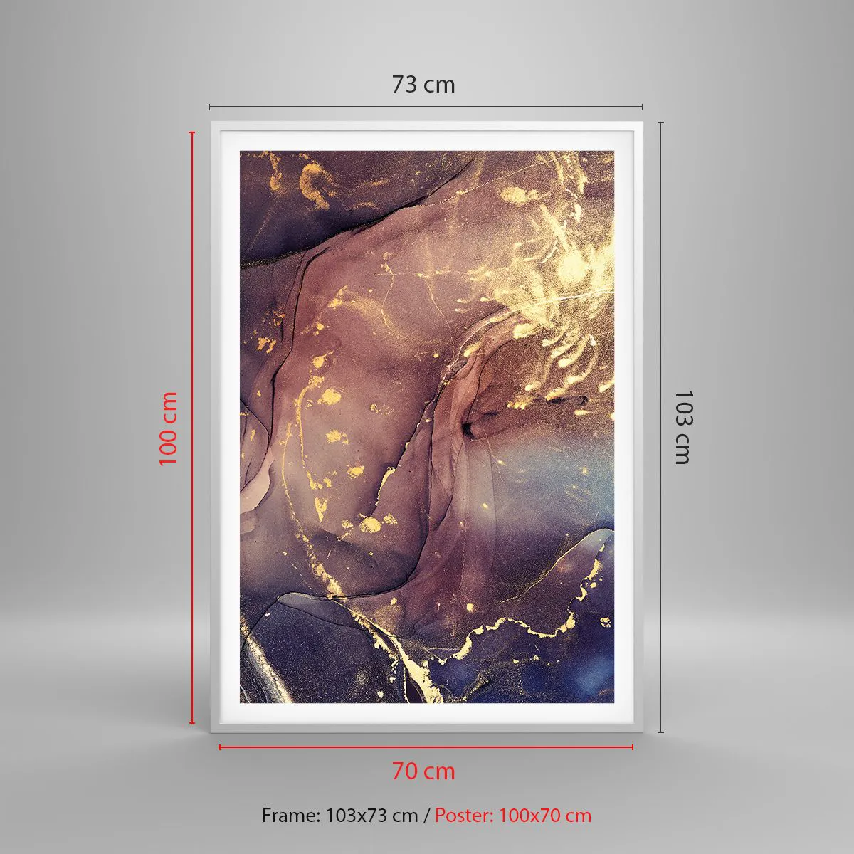 Poster in een witte lijst - Materie en geest - 70x100 cm