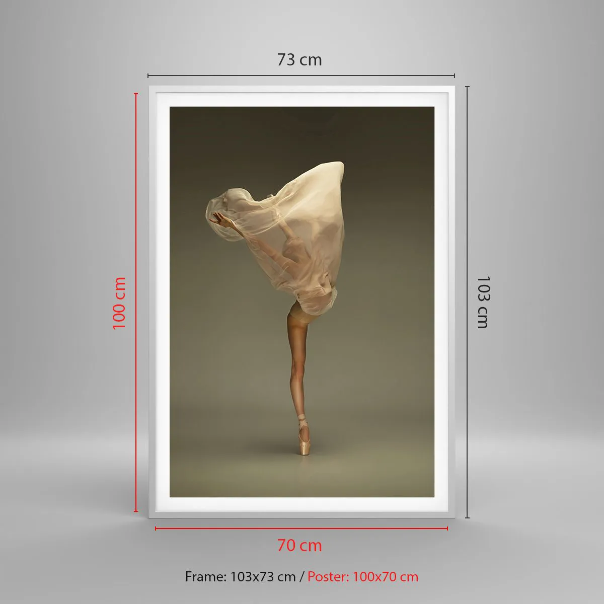 Affiche dans un cadre blanc - Poster - Il va bientôt s'envoler - 70x100 cm