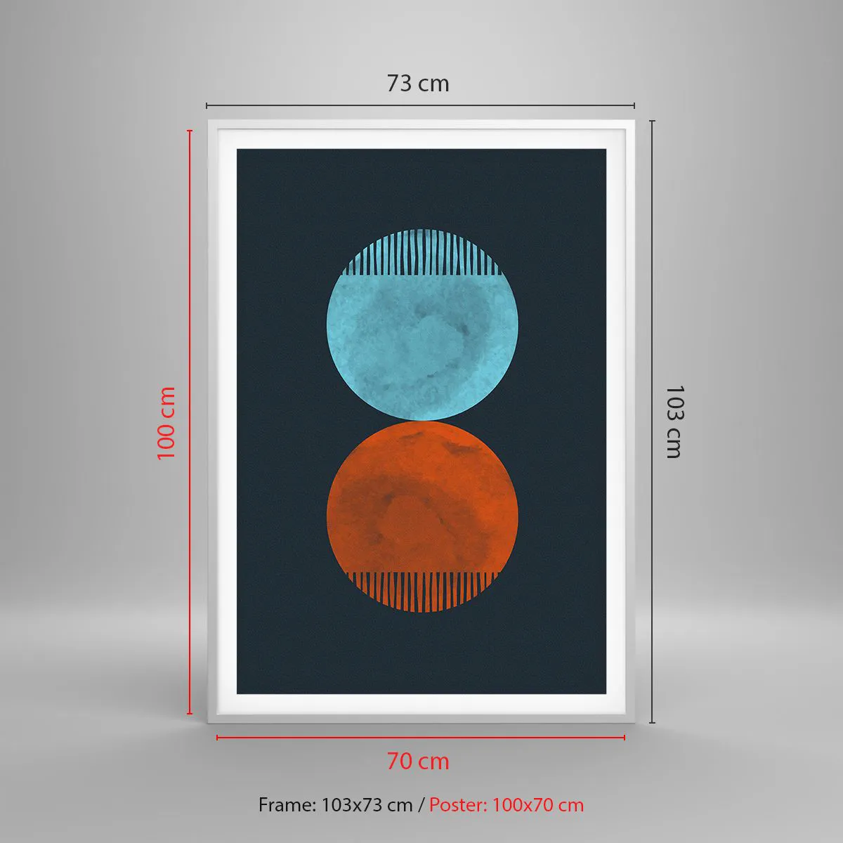 Poster in einem weißen Rahmen - Nur Geometrie? - 70x100 cm