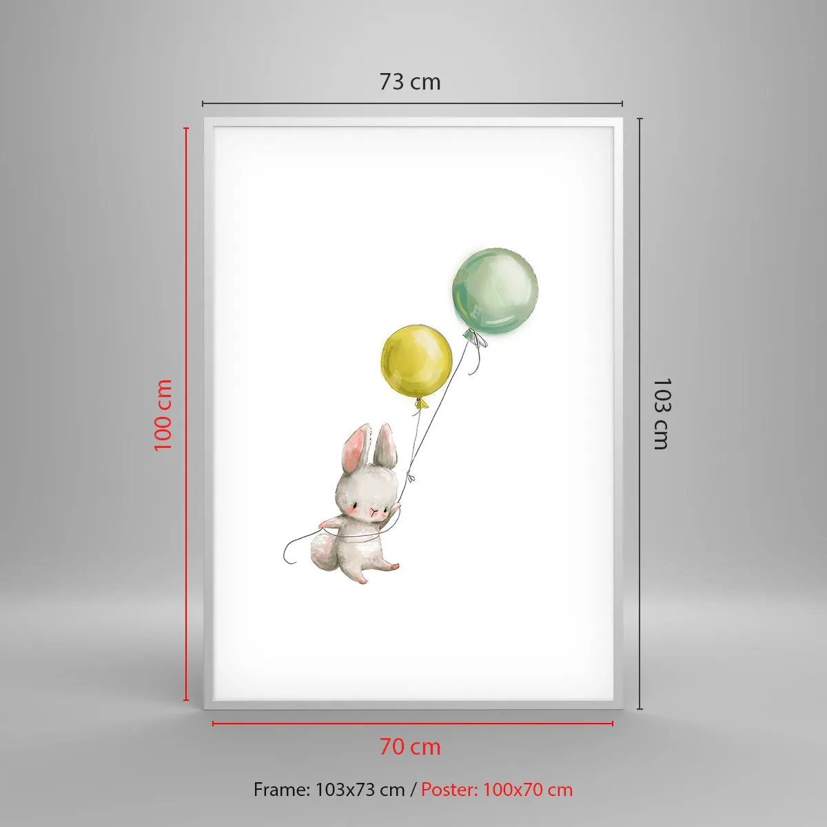 Poster in white frmae - I Will Fly Too! - 70x100 cm