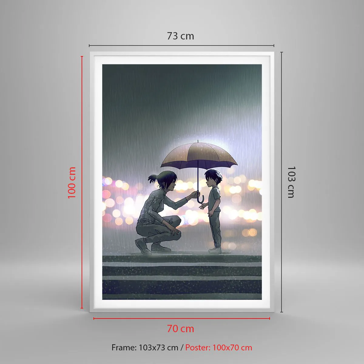 Affiche dans un cadre blanc - Poster - Et maintenant, tout va bien - 70x100 cm