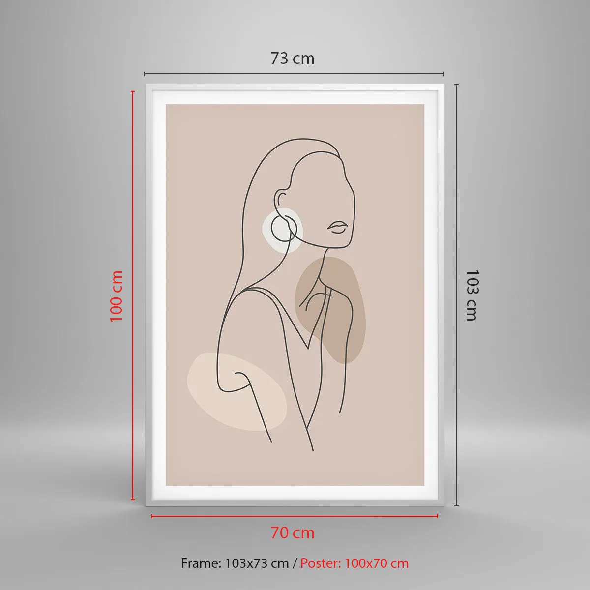 Poster in einem weißen Rahmen - Mädchenhafte Ikone - 70x100 cm