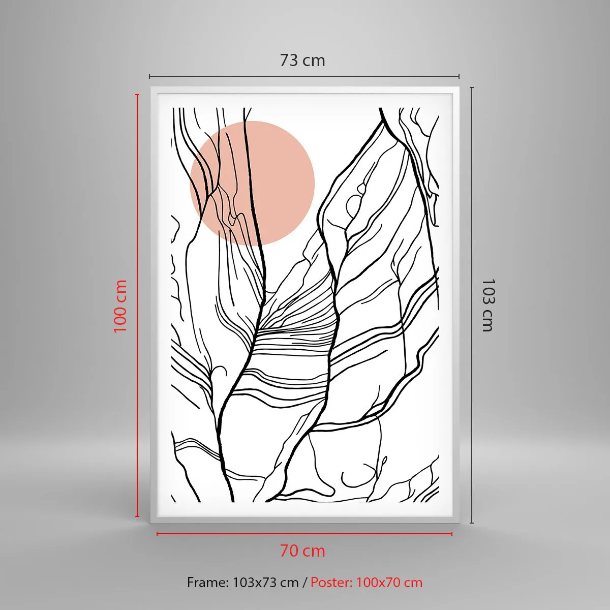 Affisch i vit ram - I grenarnas nät - 70x100 cm