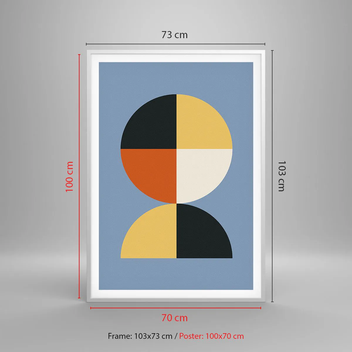 Affiche dans un cadre blanc - Poster - Regarde et compte - 70x100 cm