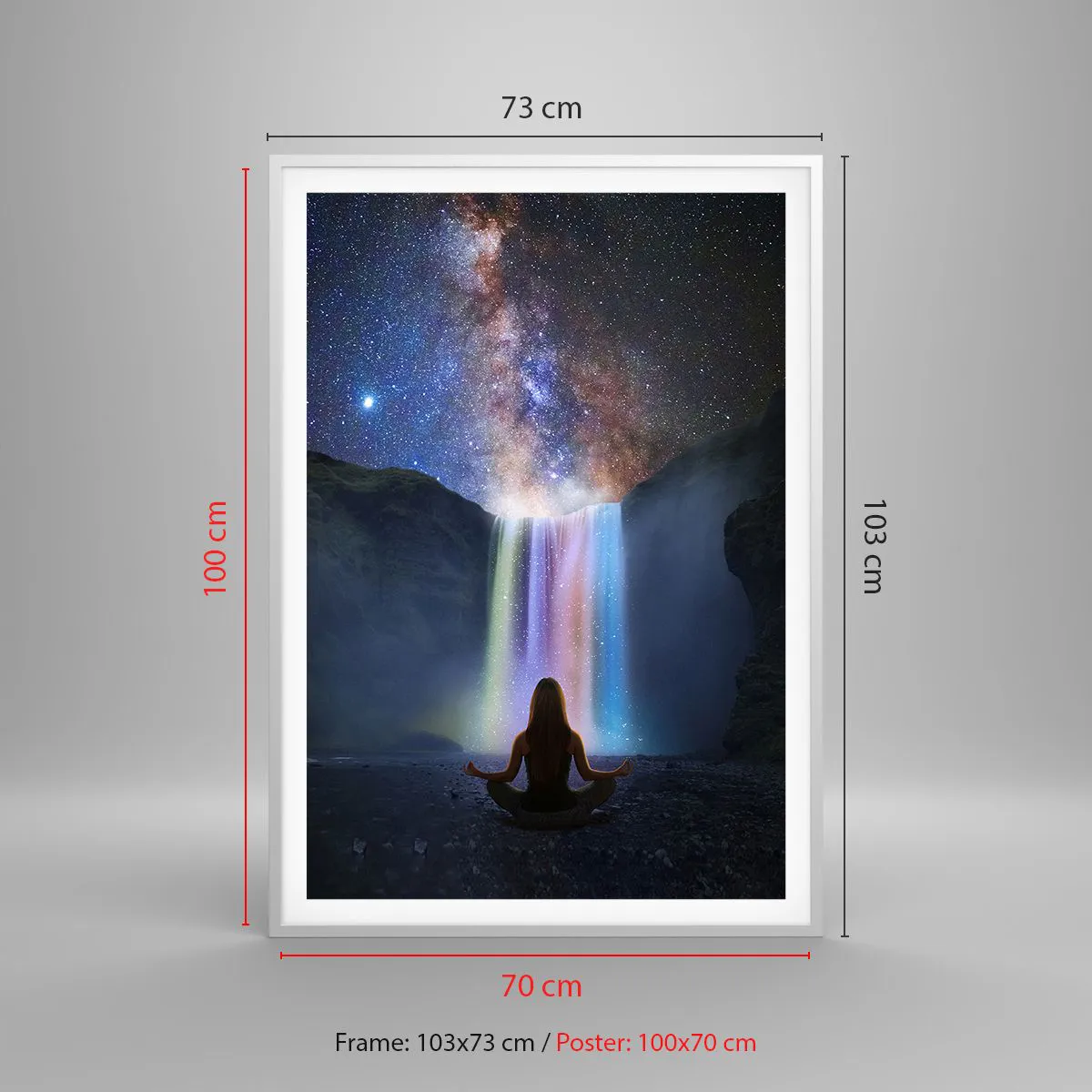 Affisch i vit ram - Absolut harmoni - 70x100 cm