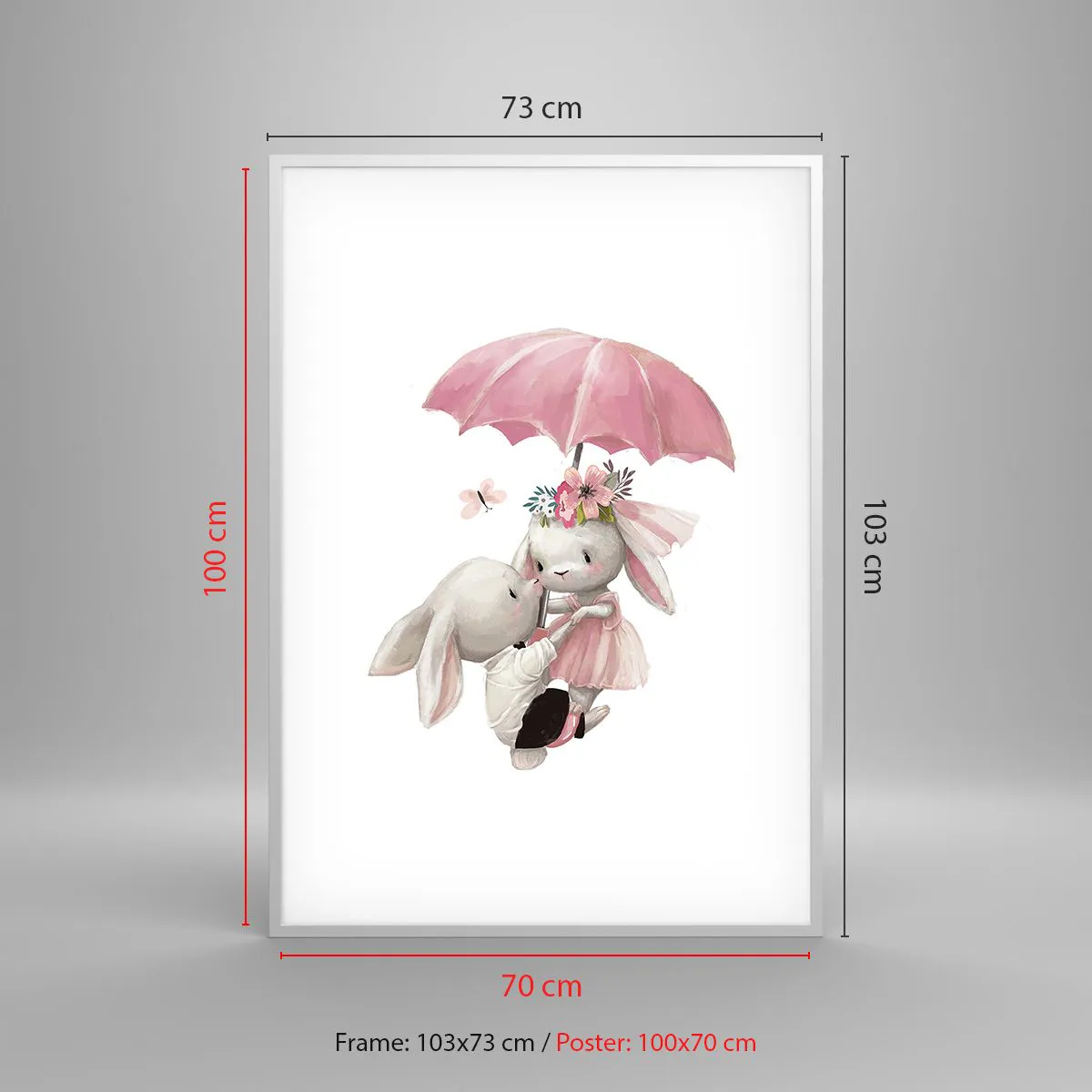 Poster in white frmae - This Is Love - 70x100 cm