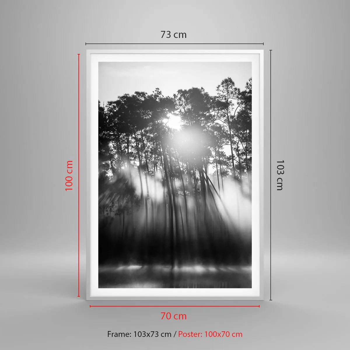 Affiche dans un cadre blanc - Poster - Soleil inarrêtable - 70x100 cm