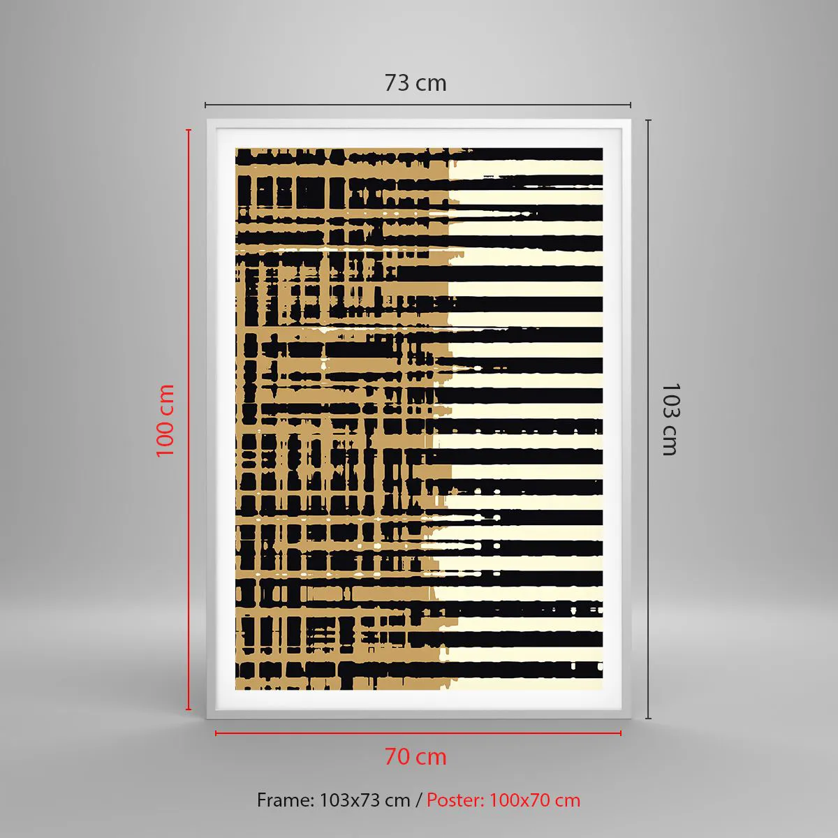 Plagát v bielom ráme - Architektonická abstrakcia - 70x100 cm