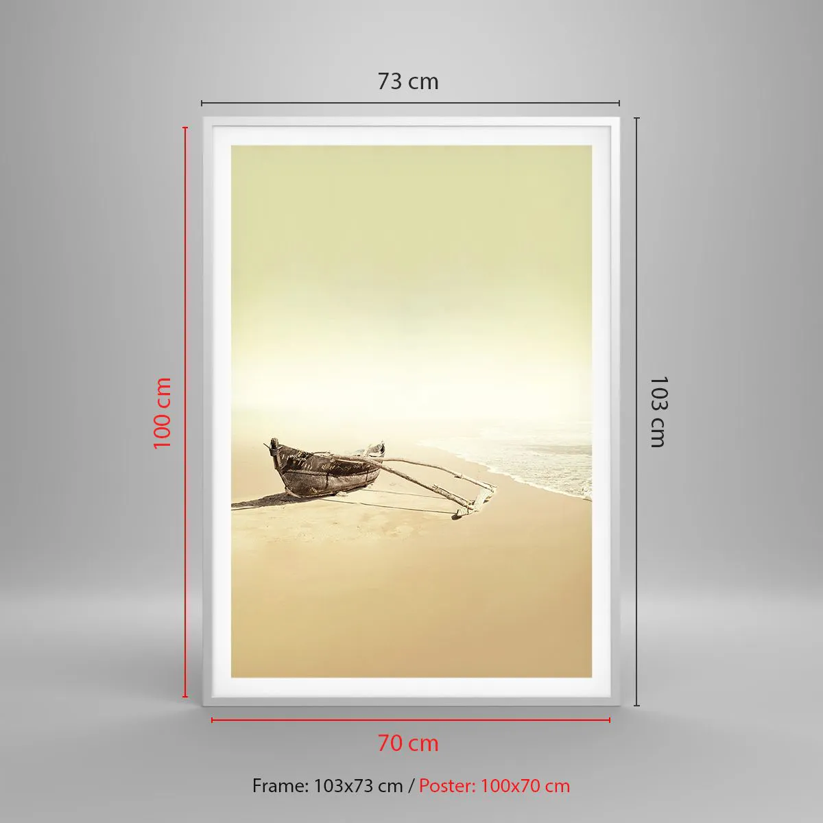 Affiche dans un cadre blanc - Poster - Mémoire des mers du sud - 70x100 cm