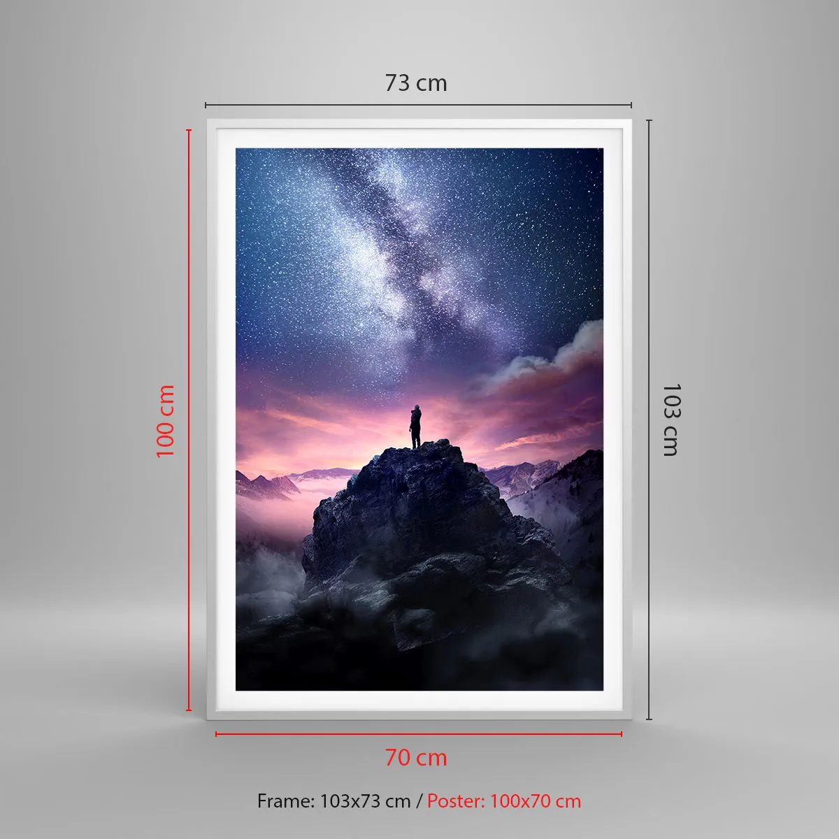 Plagát v bielom ráme - A pocítil život - 70x100 cm