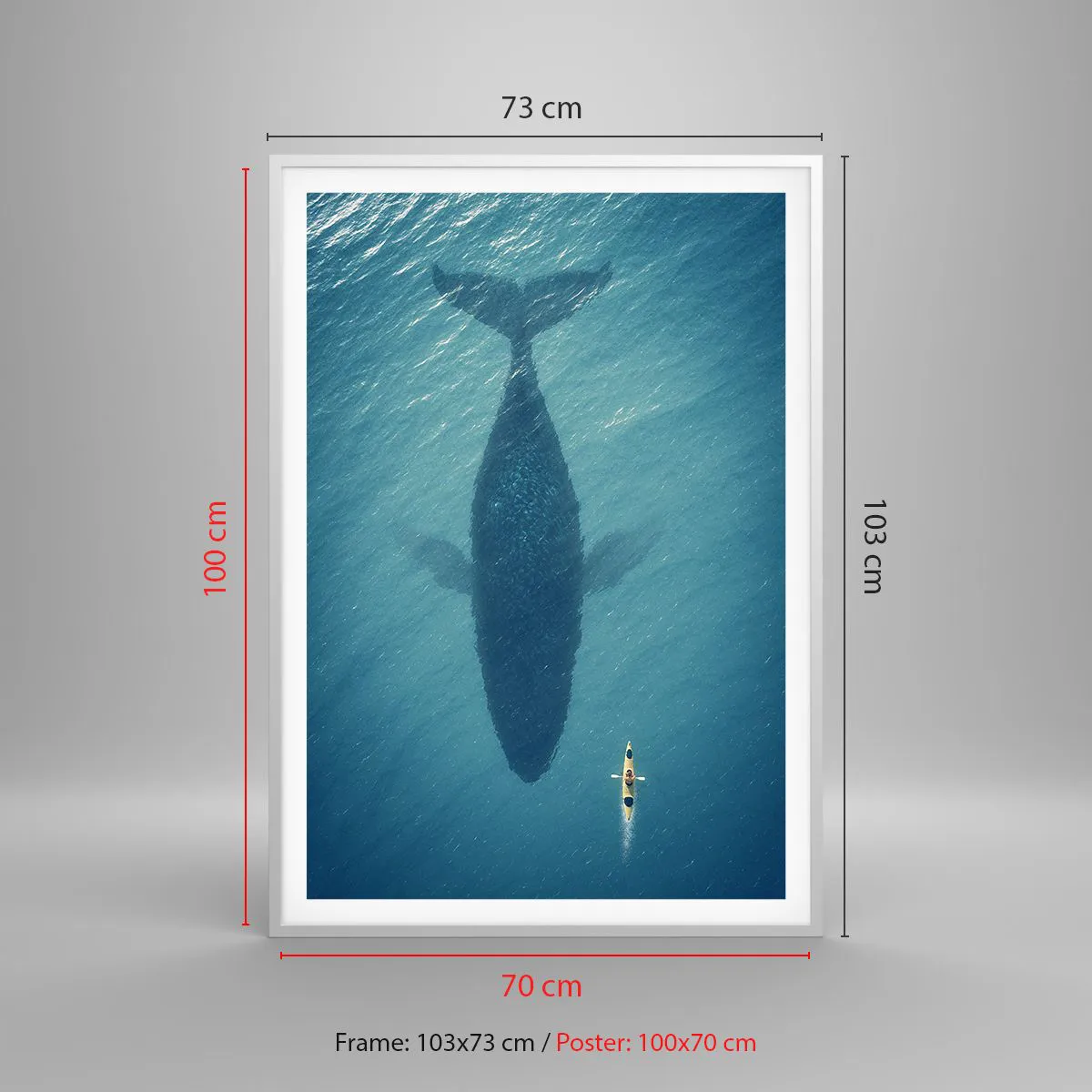 Plakát v bílém rámu - Setkání na oceánu - 70x100 cm