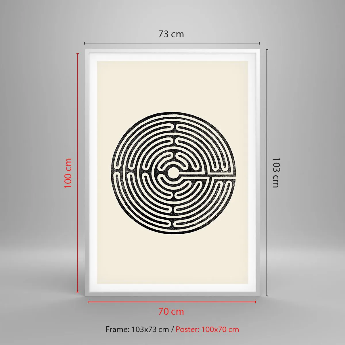 Affiche dans un cadre blanc - Poster - Ordre mystérieux - 70x100 cm