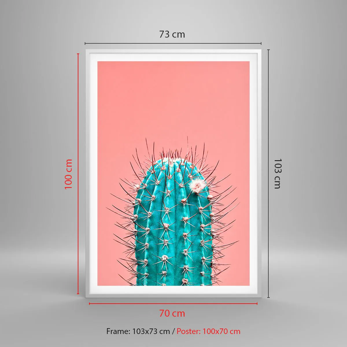 Affiche dans un cadre blanc - Poster - Juste regarde - 70x100 cm