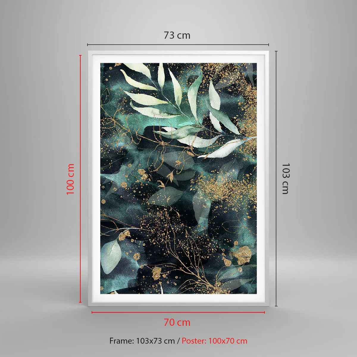 Plakat i hvid ramme - Fortryllet have - 70x100 cm