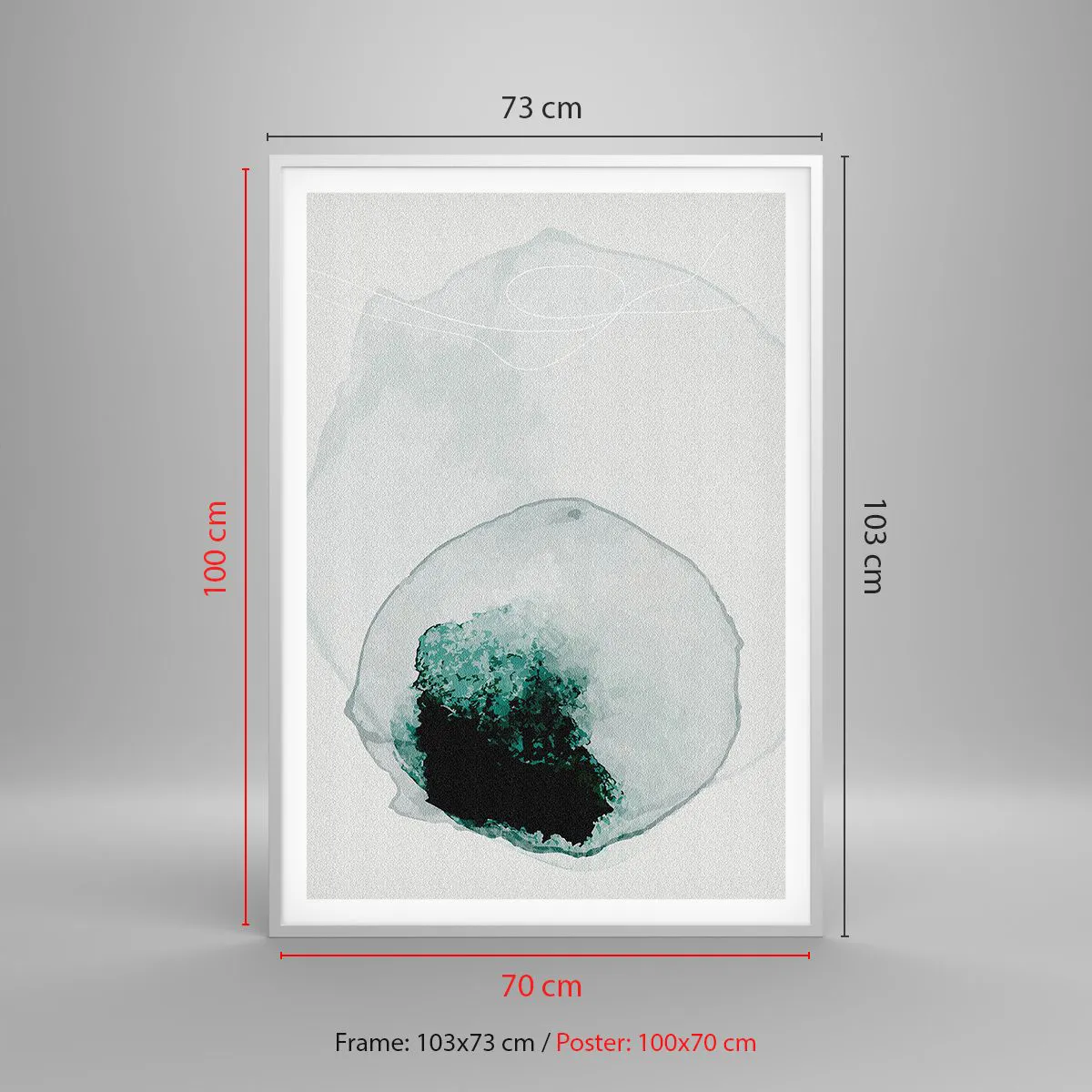 Poster in einem weißen Rahmen - In einem Tropfen Wasser - 70x100 cm